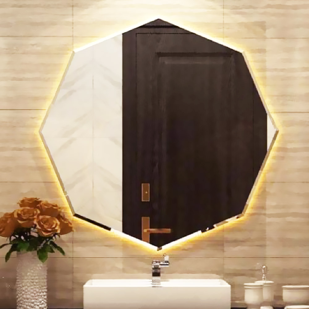 Led mirror 70x70, 80x80 and 90x90 polygon shape