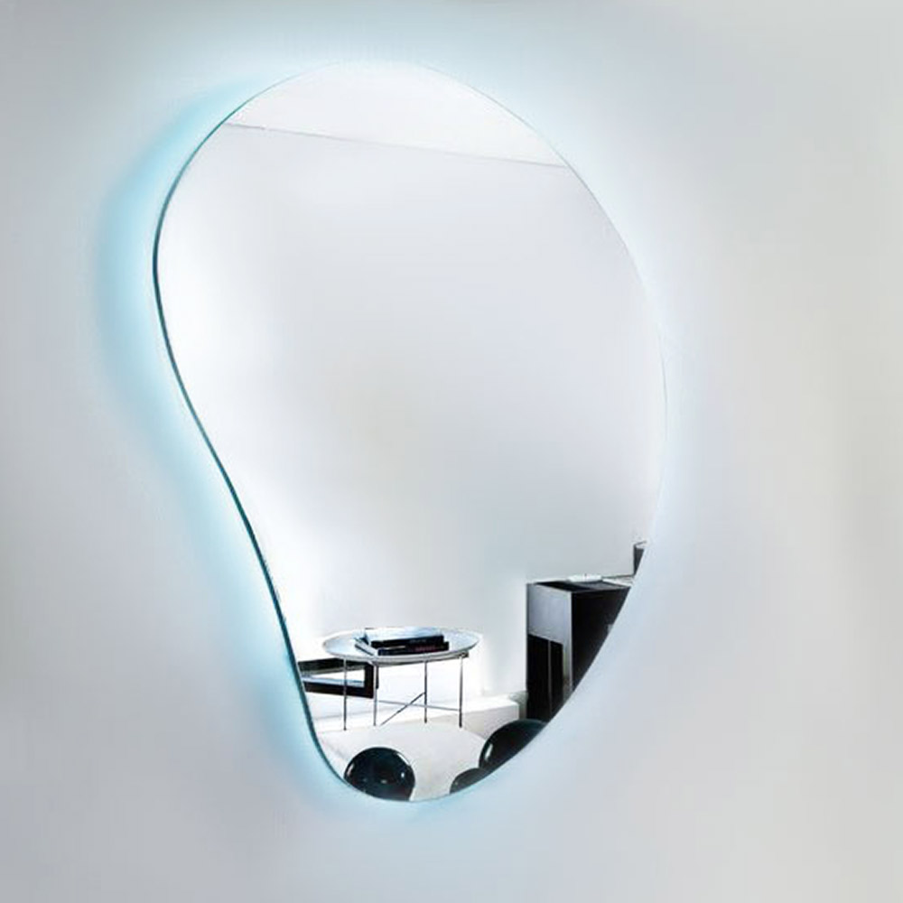 Bathroom wall mirror 60x90cm drop shape No2