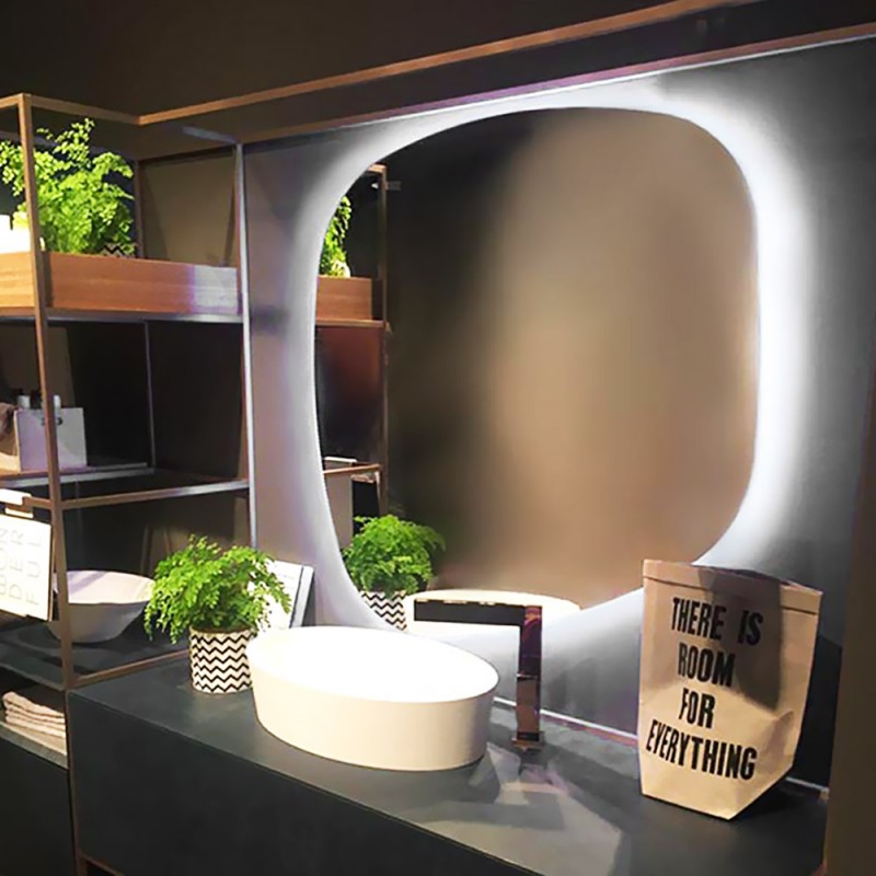 Led mirror 80x75cm - 90x85cm stone shape