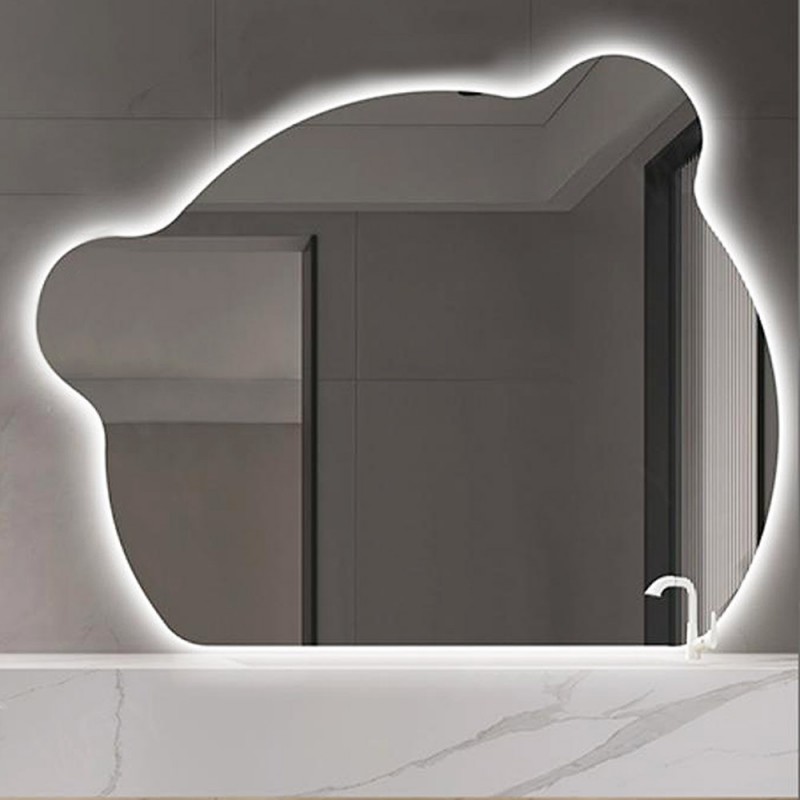  LED wall mirror 70x90cm or 100x80cm in the shape of a teddy bear