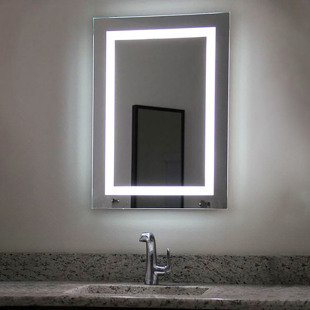 Led mirror 60x80cm with sandblasted design