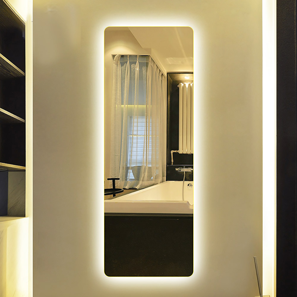 LED mirror 50x160cm rounded corners