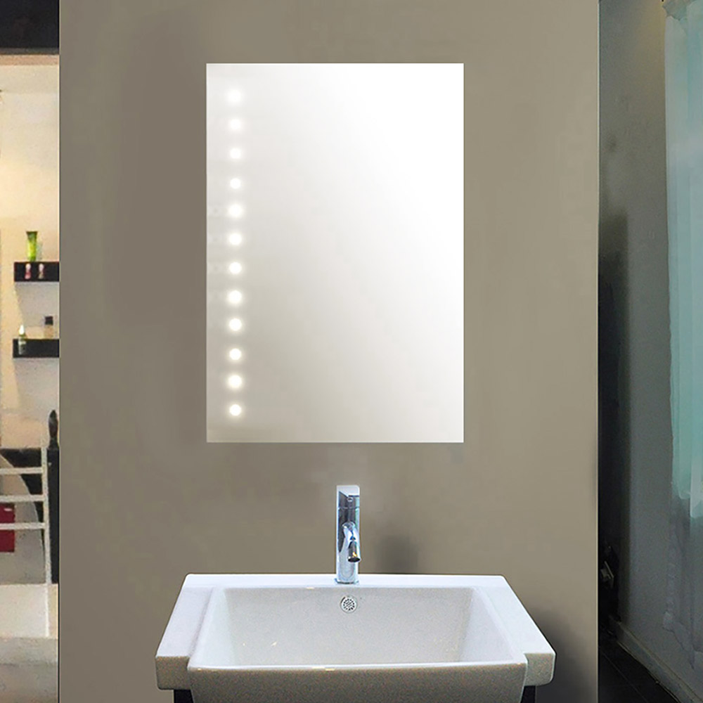 LED mirror 50X90cm illuminated on the left