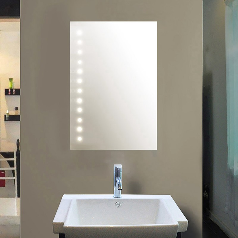  LED mirror 50X90cm illuminated on the left