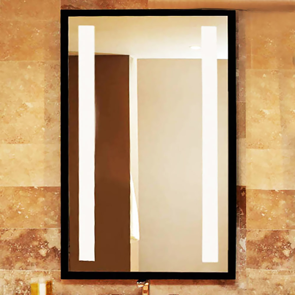 LED bathroom mirror 70x90cm - 70x160cm with black border