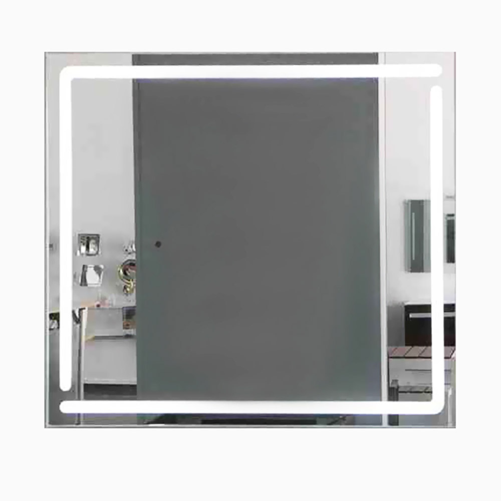 Led mirror 90x75cm with sandblasting design