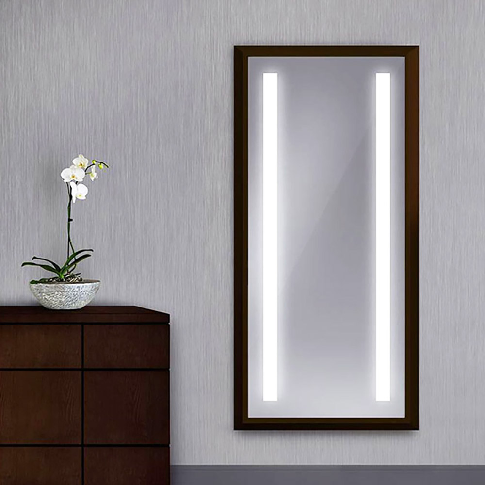 LED bathroom mirror 70x90cm - 70x160cm with black border