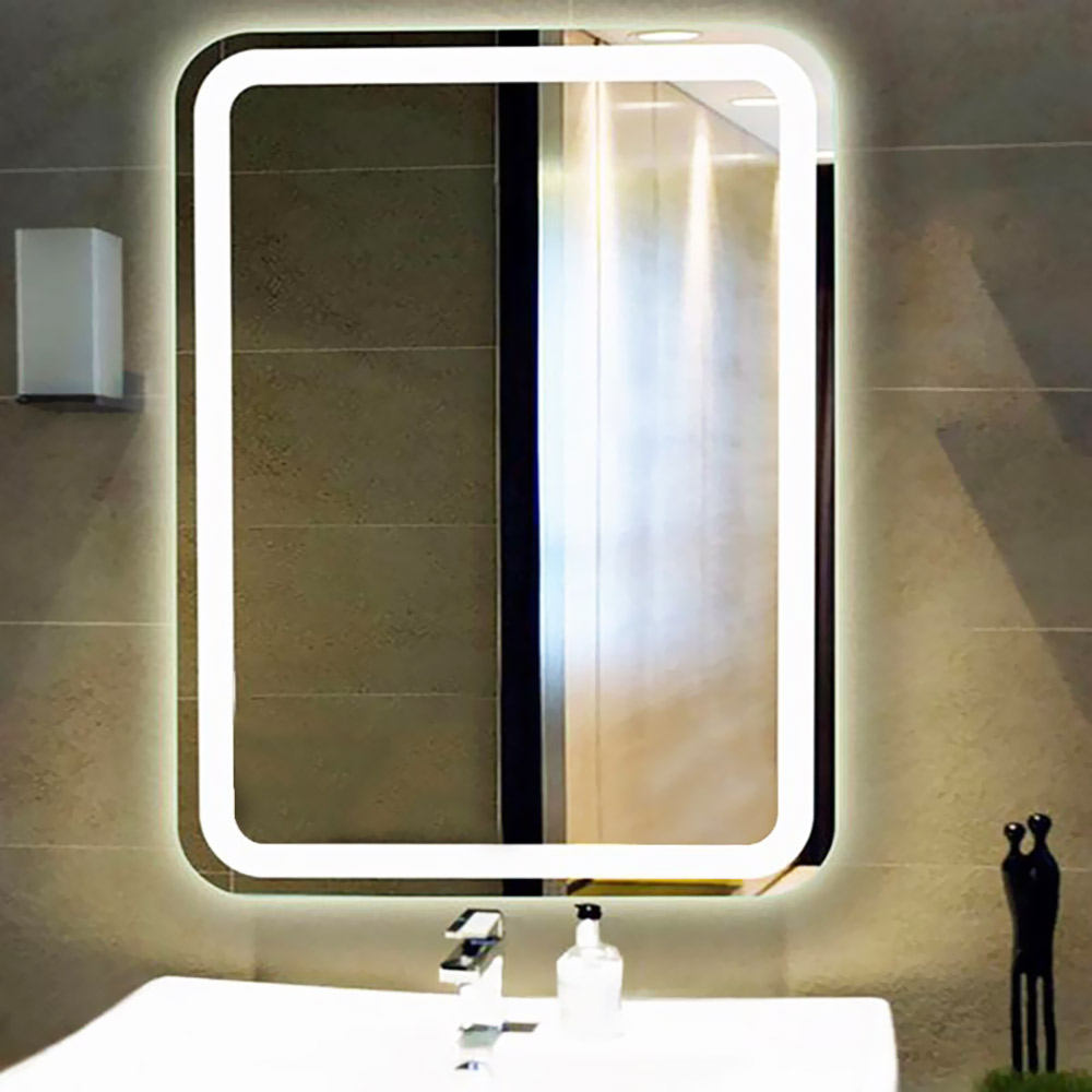 LED bathroom mirror 70x90cm with perimeter lighting