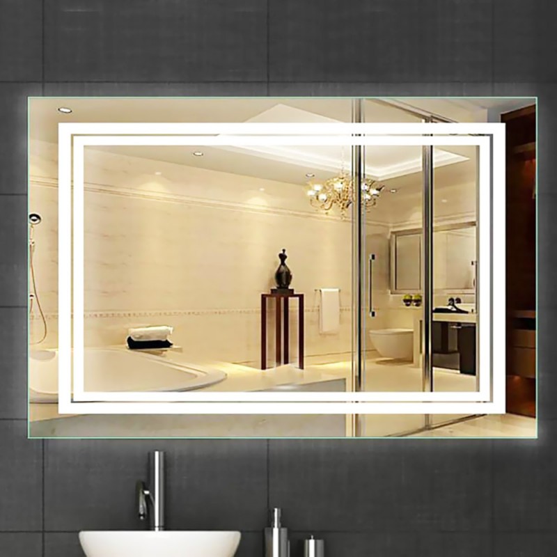 LED bathroom mirror 90X75cm illuminated