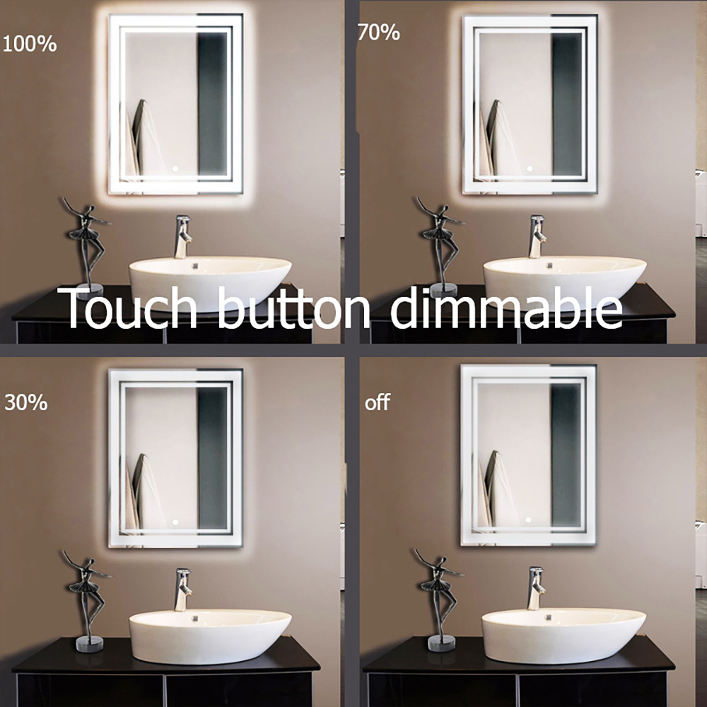 Led mirror 70X90cm with Touch Button