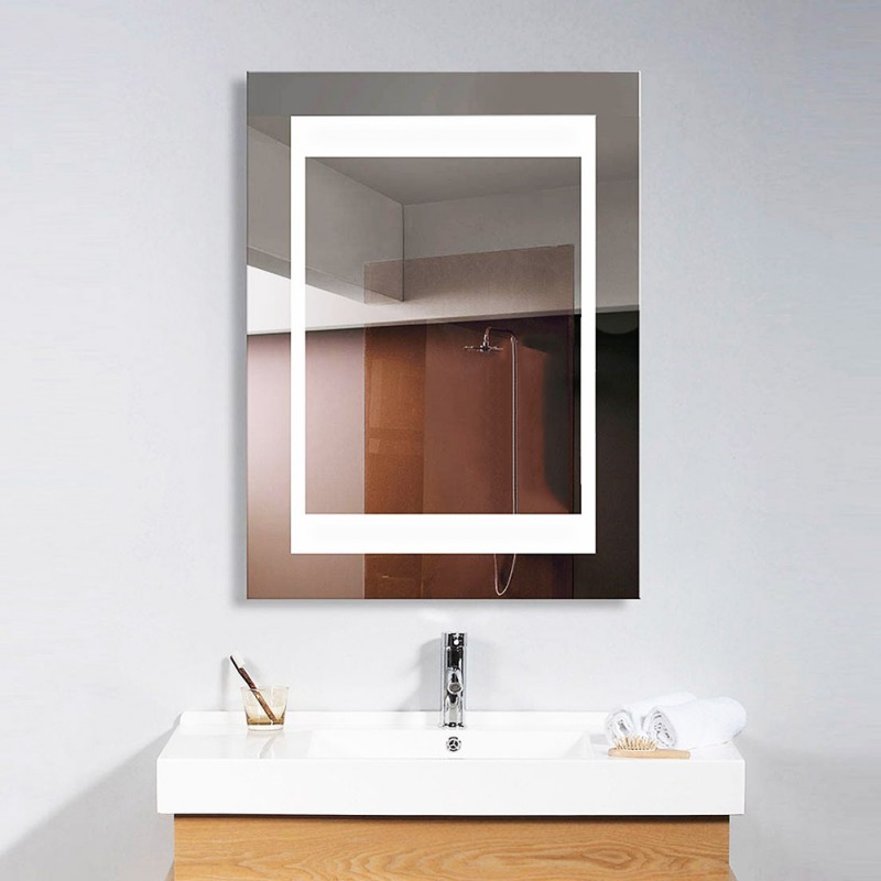 LED bathroom mirror 60X80cm - 70X90cm illuminated around the perimeter