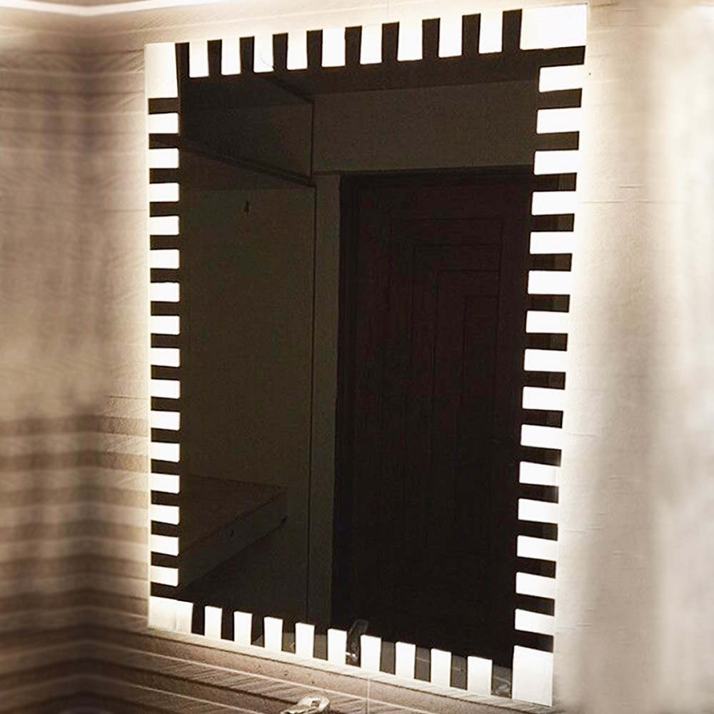 LED mirror 60x80cm - 70x90cm with sandblasting design