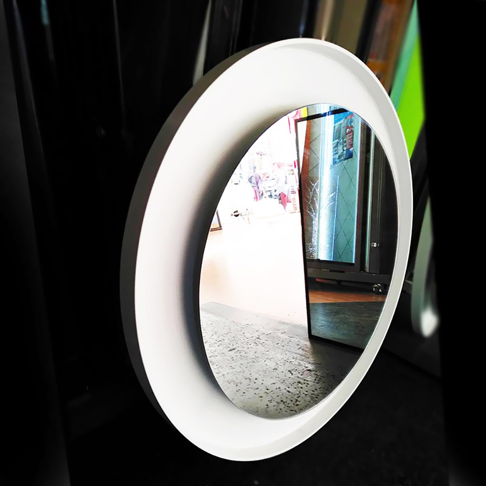 Led mirror round Ø70cm - Ø90cm metal border