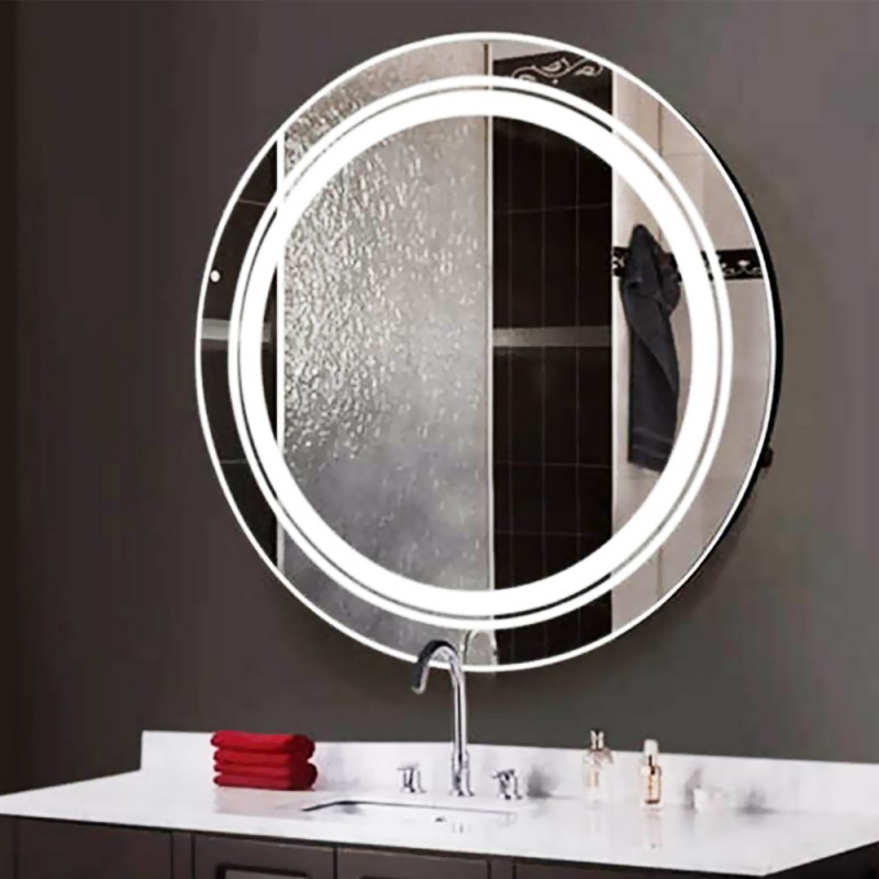 Led bathroom mirror round Ø60cm illuminated