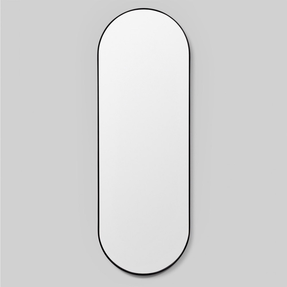 Mirror 50x150cm oval capsule with paint border