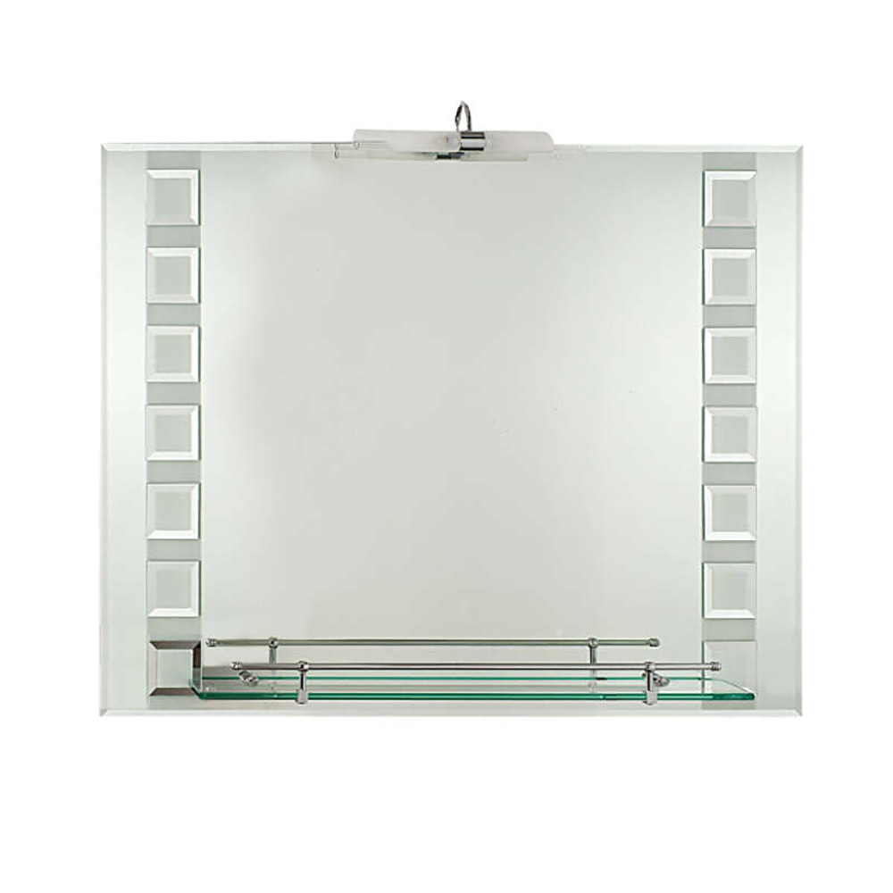 Mirror 90x75cm with lamp and table - bar