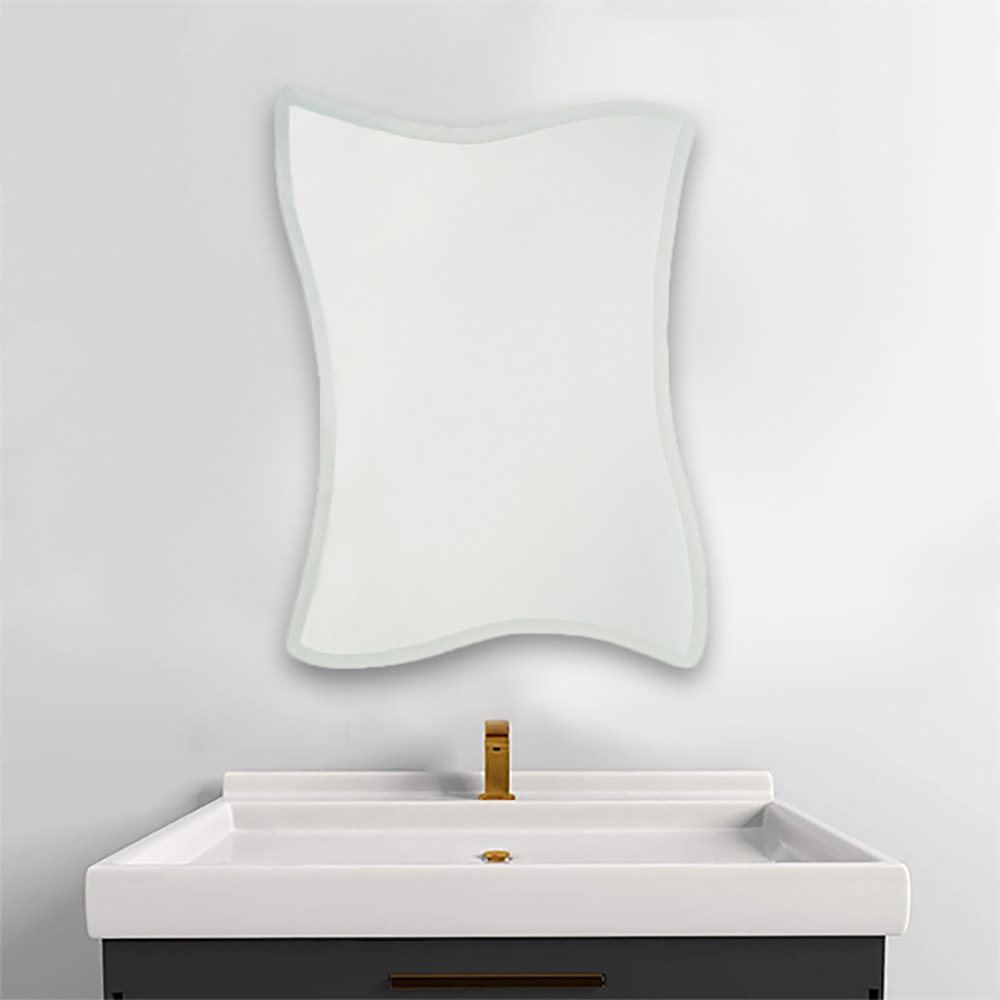 Mirror 70x90cm with sandblasted border