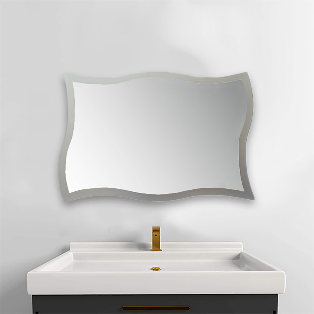 Mirror 80x55cm with sandblasted border