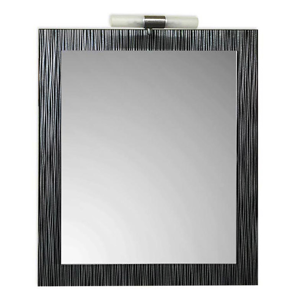 Mirror 60x80cm with design and lamp