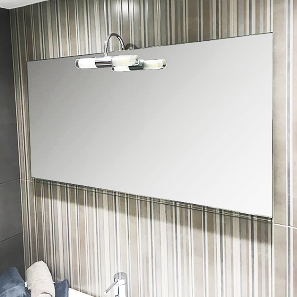 Mirror 90x55cm with two light fixture