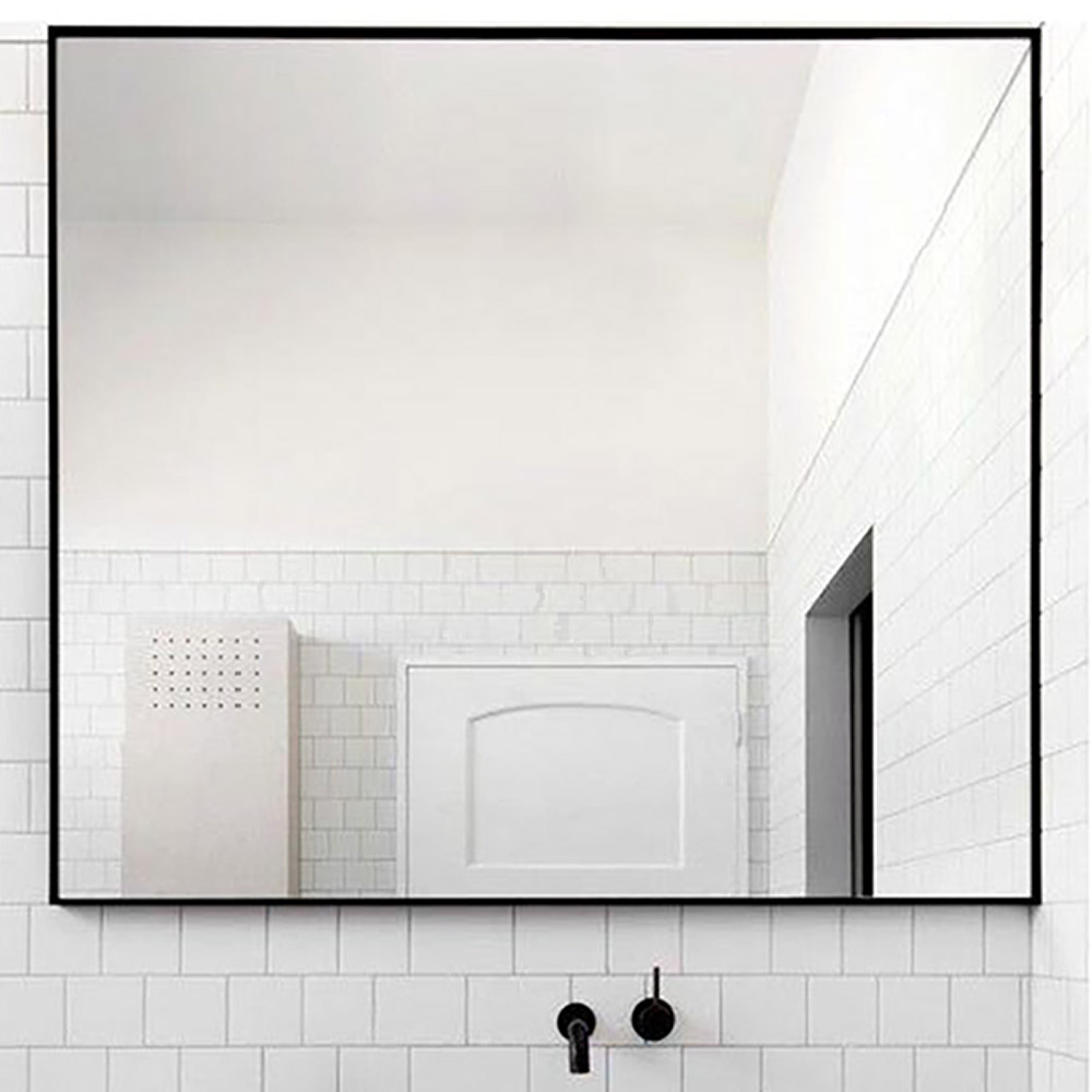 Square bathroom mirror 70x70cm - 90x90cm with black paint border