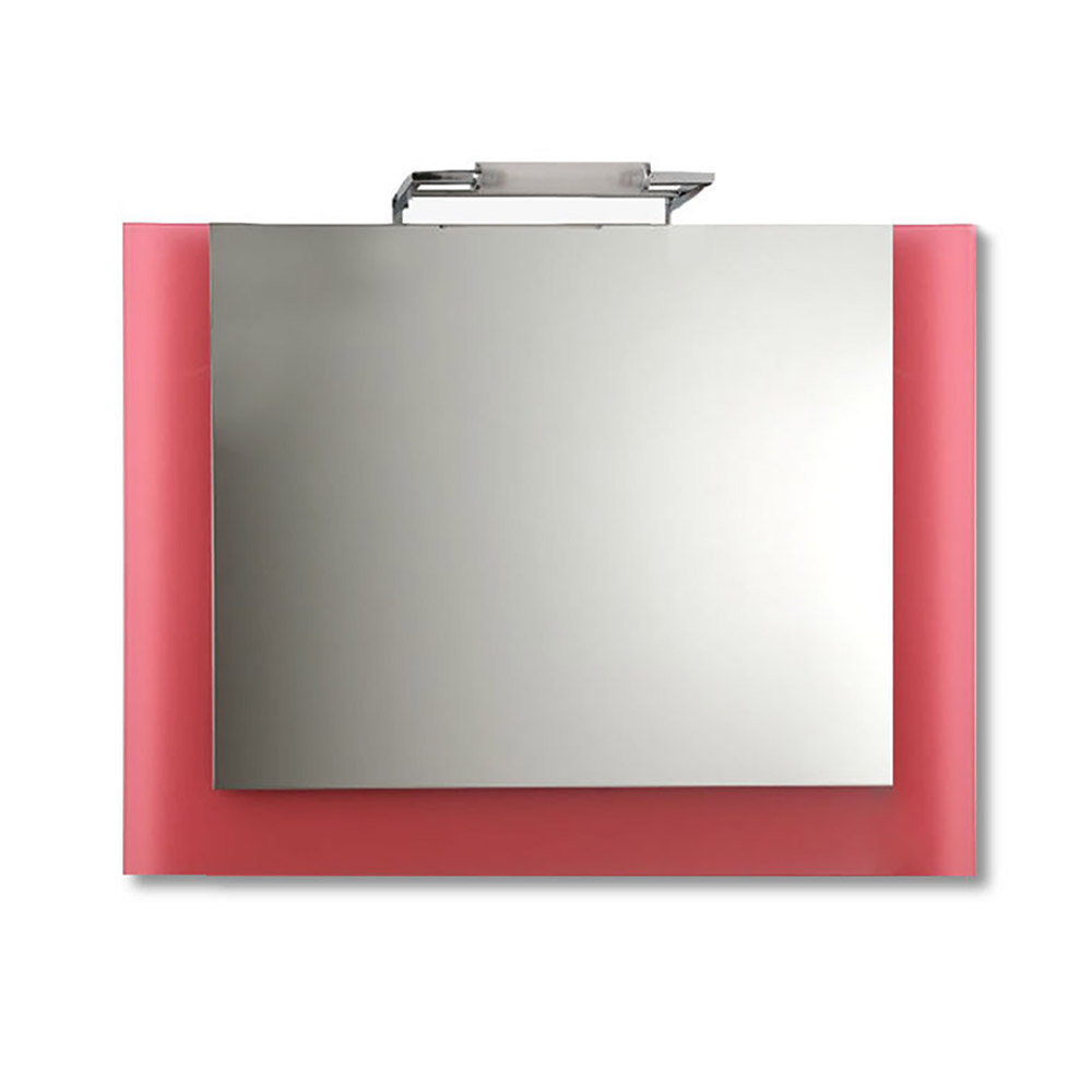 Mirror 90x70cm with lacobel crystal with light