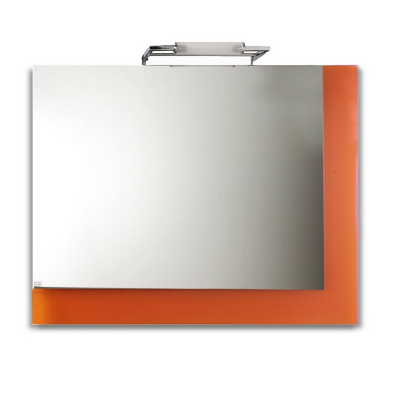 Mirror 90x70cm lacobel crystal with light