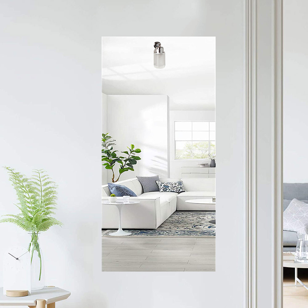 Rounded rectangular hanging mirror 40x80cm - 120x80cm with lamp