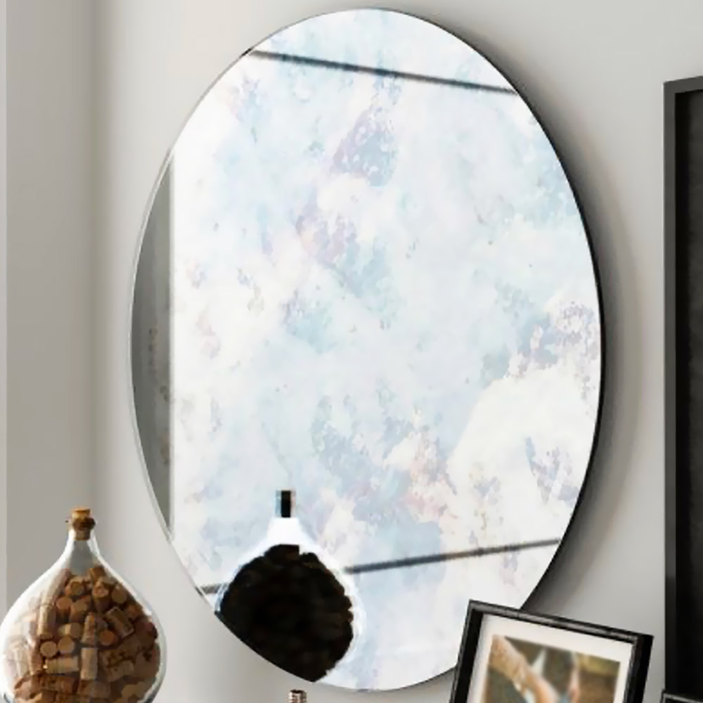 Living room wall mirror round Ø90cm - Ø120cm aged