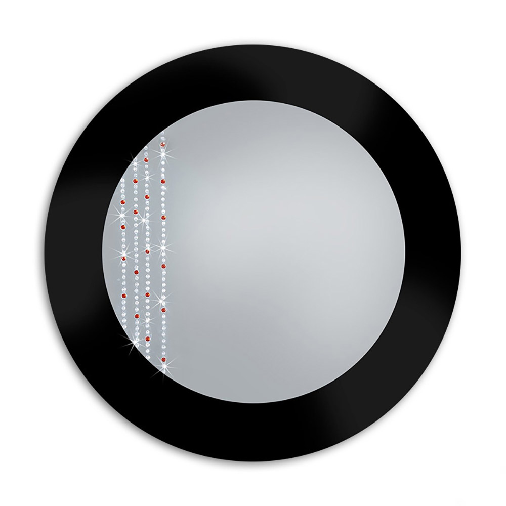 Round handmade mirror with swarovski Ø80cm