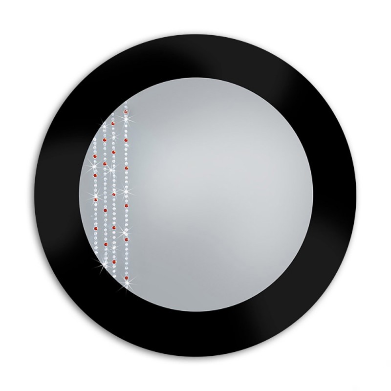 Round handmade mirror with swarovski Ø80cm
